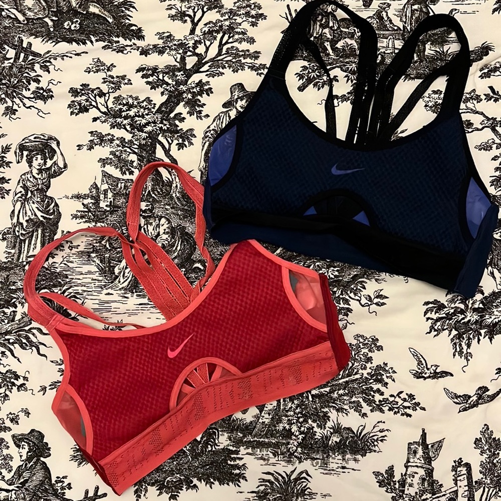 Nike Pink and Blue Sports Bras Intimates